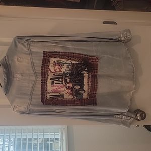 American Eagle vintage boyfriend custom button up denim shirt